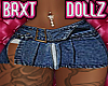 Jean Slit Mini Skirt RLL