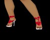 red and crystal hi heels