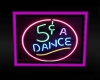 Neon 5 cent sign