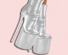 Silver Leather Boots