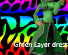 [Kuro] Green Layer Dress