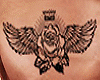 Wings & Rose Tattoo