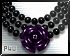 -P- Purple Rose Necklace
