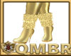 QMBR Fur Boots Gold