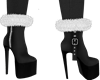 XMAS BLK FUR BOOTS
