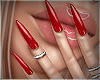 E* Red Date Nails
