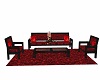 (Bell)Black/red couch se