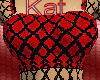 (K) Fishnet Top (Red)