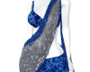 Blue Glitter Saree A
