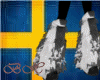 Sweden flag rave boots