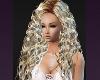 Pretty Summer BLond Curly LOng Hair White Halter Top Shorts