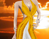 [AXA] Gold Halter Gown