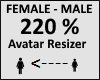 Avatar scaler 220%