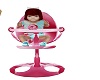 red hair baby in chair