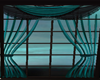 Teal And Black Drapes