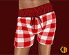 Red PJ Shorts Plaid (F)