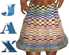 Checkered A-line skirt