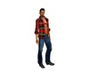 mens country red top