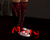 {M}Goth ankle boot red