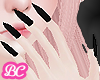 ♥black cat nails