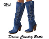 Denim Country Boots