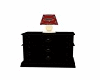 night table with lamp