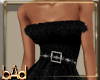 Black Fur Jewel Dress