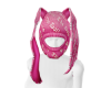 Hot pink bunny mask