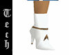white and gold boots