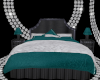 Gray & Teal Bed w Poses