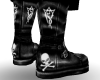 skull black boots