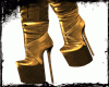 ❤ Gold Leather Boots