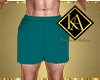 teal short pants
