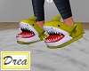 Yellow Shark Slippers