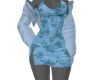 Blue denim+ dress outfit