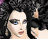 Black Glitter Rose Crown