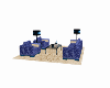 Sapphire & gold couche