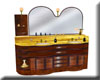 Animated gold top vanity