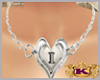 I Necklace Silver Heart