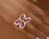 ~M~Purple Butterfly Ring