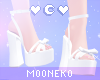 â¡ White Val Heels