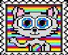 rainbow kitty stamps