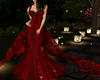 RED FLORAL GOWN