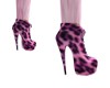 Pink Leopard Ankle Boots