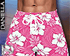 D| Flowers Shorts Pink
