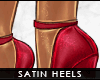 - satin pumps . red -