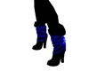 Black boots , blue chain