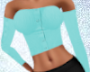 Cropped Sweater-Lt Blue