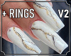 !! WhiteGold Nails Ring2
