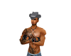 gray cowboy  hat
